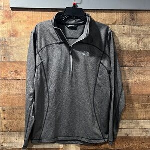 The North Face Men's Gray 1/4 zip Pullover shirt Jacket size medium